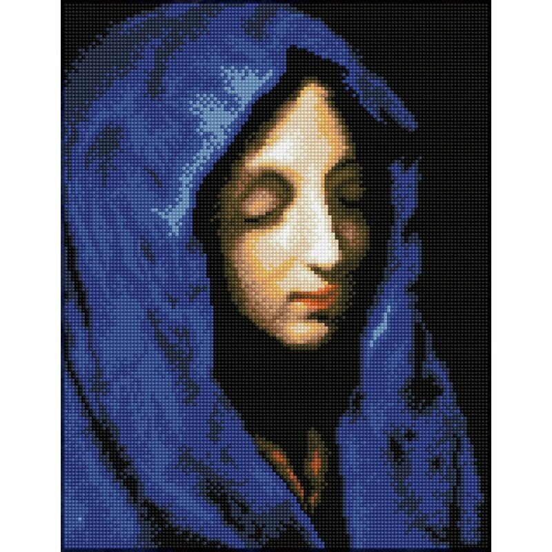 Teemantmosaiik The blue Madonna 35x45 cm hind ja info | Teemantmaalid, teemanttikandid | kaup24.ee