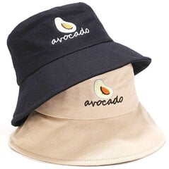 Kahepoolne müts-ämbrimüts AVOCADO, valge-must hind ja info | Naiste mütsid ja peapaelad | kaup24.ee