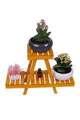 Деревянная подставка для цветов Floriane Garden 212-S, оранжевая цена и информация | Подставки для цветов, держатели для вазонов | kaup24.ee