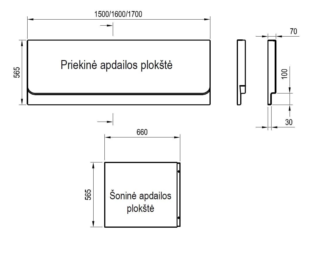 Esiviimistluspaneel Ravak Chrome 170 цена и информация | Lisatarvikud vannidele | kaup24.ee