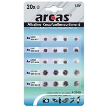 Arcas AG Set patareid 4xAG1, 4xAG3, 4xAG4, 4xAG10, 4xAG13, 20 tk цена и информация | Patareid | kaup24.ee