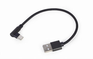 CABLE USB2 TO USB-C ANGLED/CC-USB2-AMCML-0.2M GEMBIRD цена и информация | Кабели для телефонов | kaup24.ee