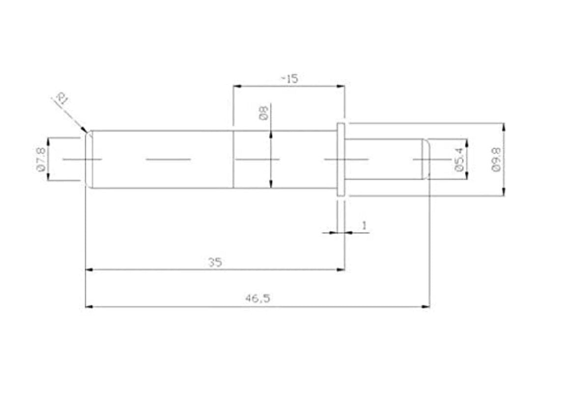 Uksesiibrid Airtic Ø8 mm, puuritud, must hind ja info | Ukse hinged, tarvikud | kaup24.ee