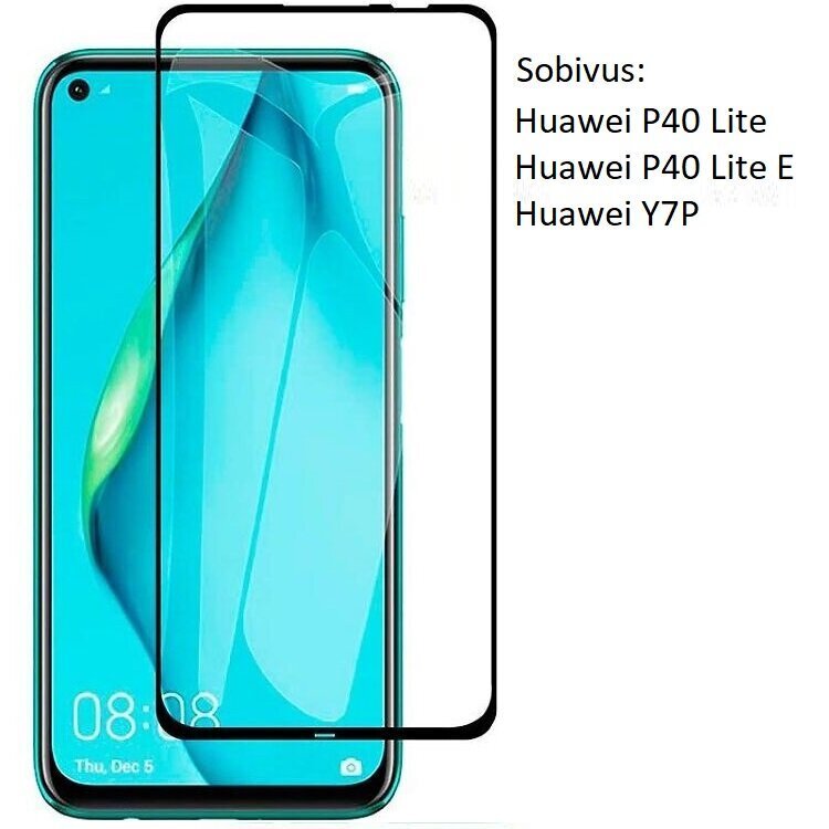 Karastatud kaitseklaas, äärest ääreni täisekraan Huawei P40 Lite / P40 Lite E / Huawei Y7p цена и информация | Ekraani kaitsekiled | kaup24.ee