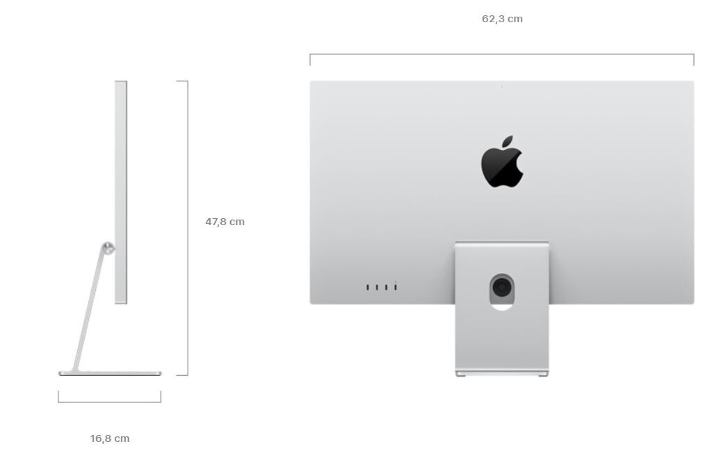 Apple Studio Display - Standard Glass - Tilt-Adjustable Stand - MK0U3Z/A цена и информация | Monitorid | kaup24.ee