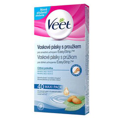 Восковые полоски для чувствительной кожи Veet Cold Wax Tapes for Sensitive Skin, 40 шт цена и информация | Средства для депиляции | kaup24.ee