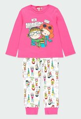 Детская пижама Boboli 923015*3728, фуксия/белая 8434484889066 цена и информация | Пижамы, халаты для девочек | kaup24.ee