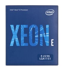 Intel XEON E-2236 BX80684E2236 999JMH hind ja info | Protsessorid (CPU) | kaup24.ee