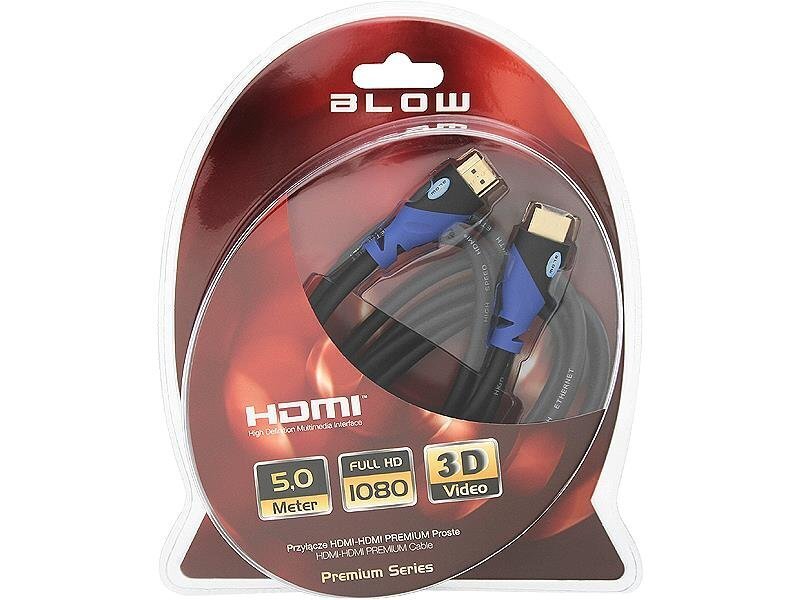 HDMI – HDMI Blow Blue kaabel 5m hind ja info | Kaablid ja juhtmed | kaup24.ee