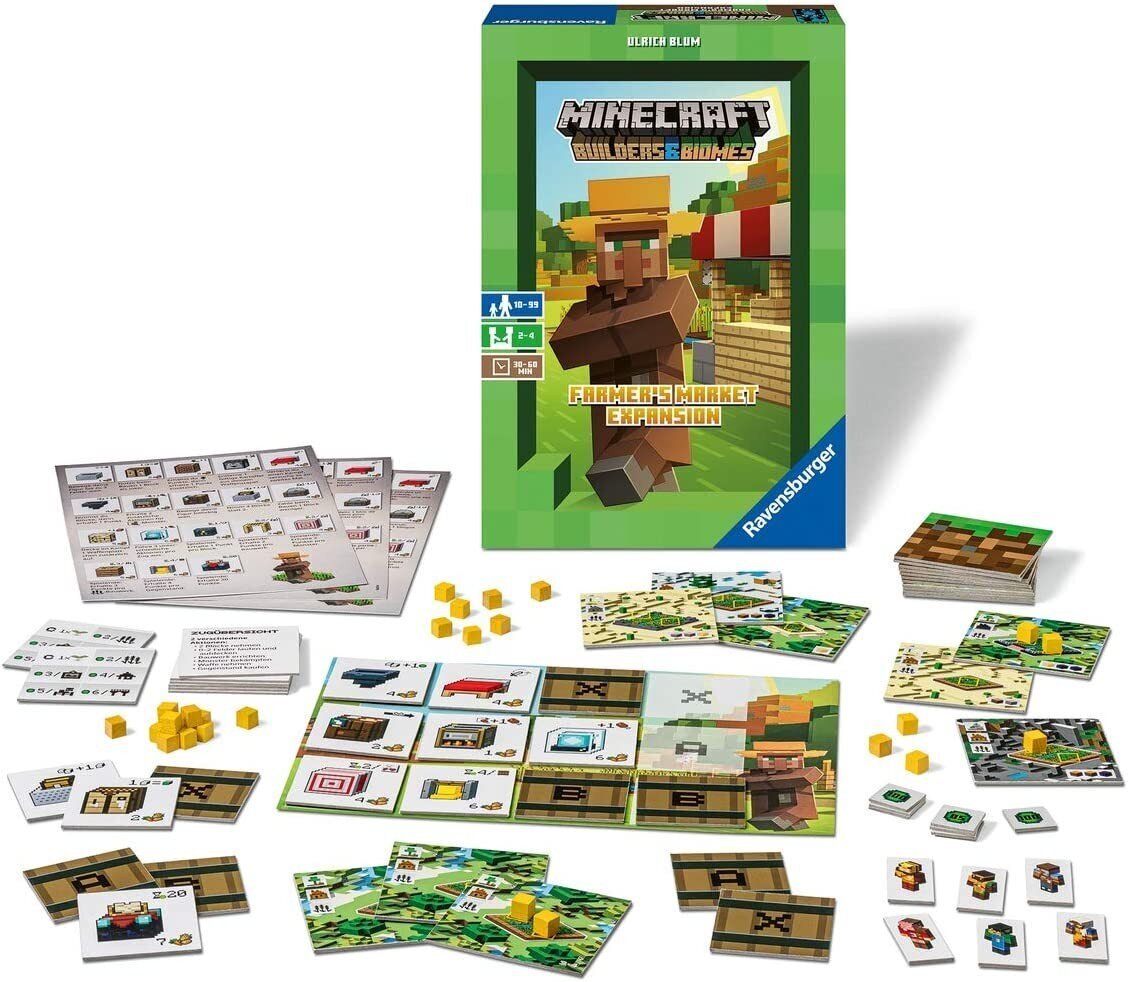 Lauamäng Ravensburger Minecraft Builders Biomes: Farmers Market Expansion, ENG hind ja info | Lauamängud ja mõistatused | kaup24.ee