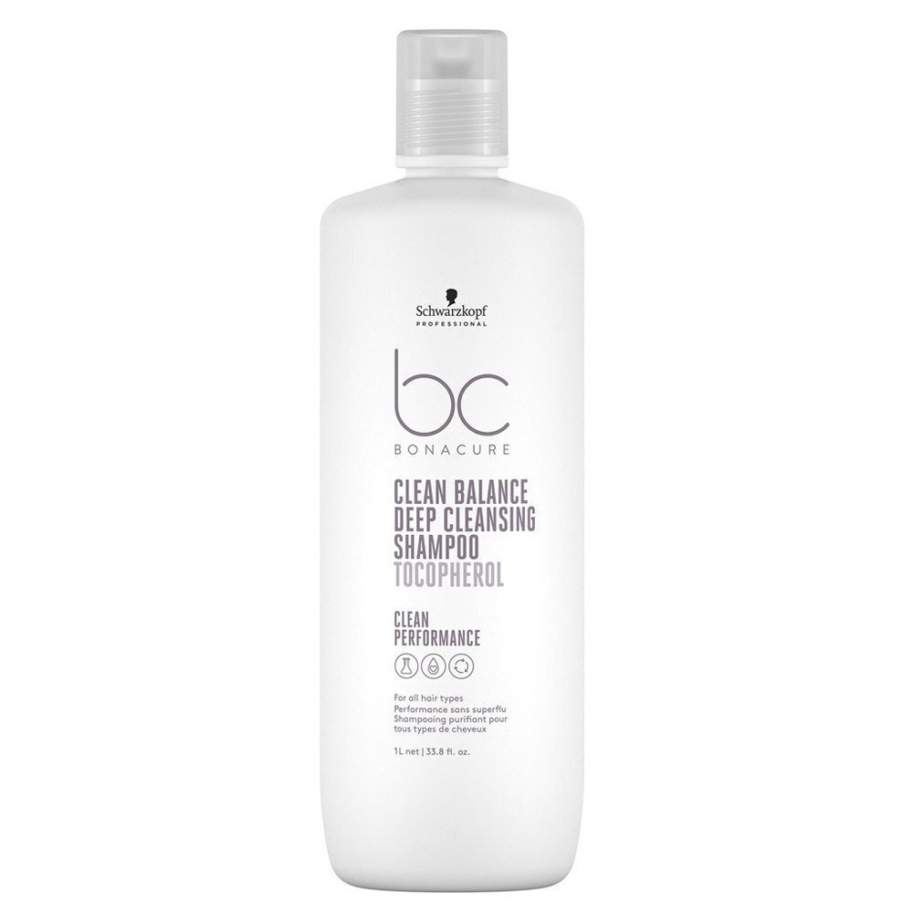 Šampoon Schwarzkopf Professional BC Clean Balance Deep Cleansing Shampoo, 1000 ml hind ja info | Šampoonid | kaup24.ee