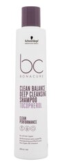 Sügavpuhastav šampoon Schwarzkopf Professional BC Clean Balance Shampoo, 250 ml hind ja info | Šampoonid | kaup24.ee