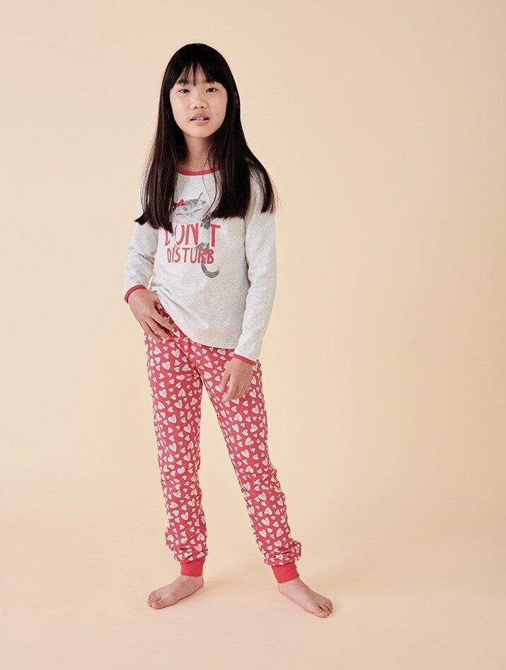 Boboli laste pidžaama 62B504*8072, helehall/punane 8445470027218 hind ja info | Tüdrukute hommikumantlid ja pidžaamad | kaup24.ee