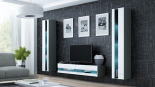 Витрина Cama Meble Vigo New 180, серая/белая цена и информация | Витрины, серванты | kaup24.ee