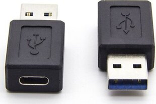 Adapter USB USB-C - USB Czarny hind ja info | USB jagajad, adapterid | kaup24.ee