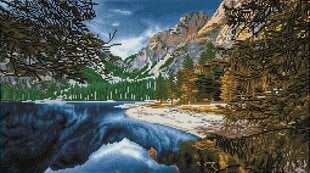 Teemantmosaiik Braies lake dolomites Italy 47x72 cm hind ja info | Teemantmaalid, teemanttikandid | kaup24.ee