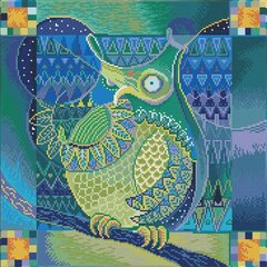 Алмазная мозаика Indian owl 51,50x 51,50 см цена и информация | Алмазная мозаика | kaup24.ee