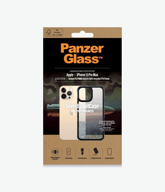 PanzerGlass SilverBullet Case, telefonile iPhone 13 Pro Max, läbipaistev hind ja info | Telefoni kaaned, ümbrised | kaup24.ee