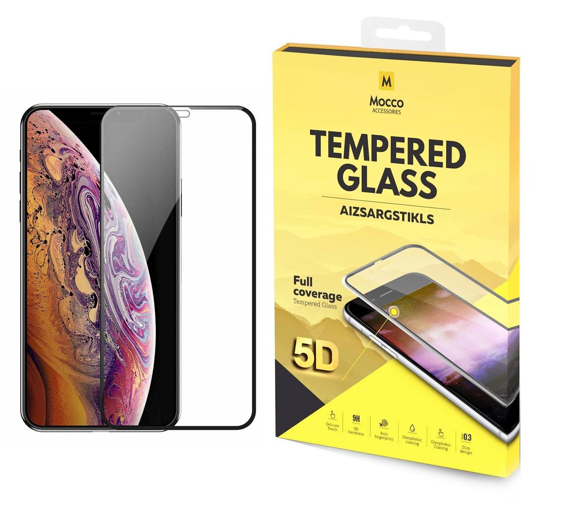 Mocco Full Glue 5D Signature Edition Tempered Glass Full Coverage with Frame Apple iPhone 11 Pro Max Black цена и информация | Ekraani kaitsekiled | kaup24.ee