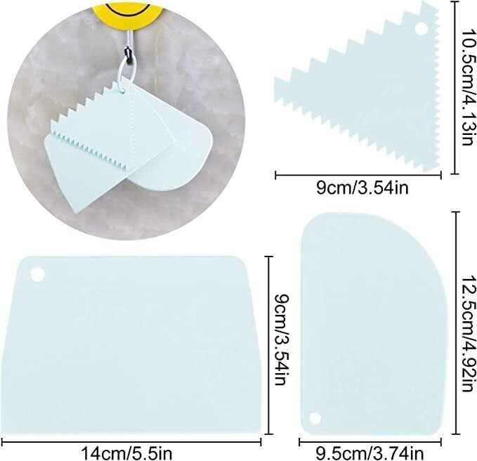 Plastist vormid lõikamiseks, sinine, 3 tk. hind ja info | Köögitarbed | kaup24.ee