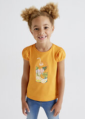 Mayoral футболка длья девочки с короткими рукавами оранжевого цвета 3047-71 цена и информация | Рубашки для девочек | kaup24.ee