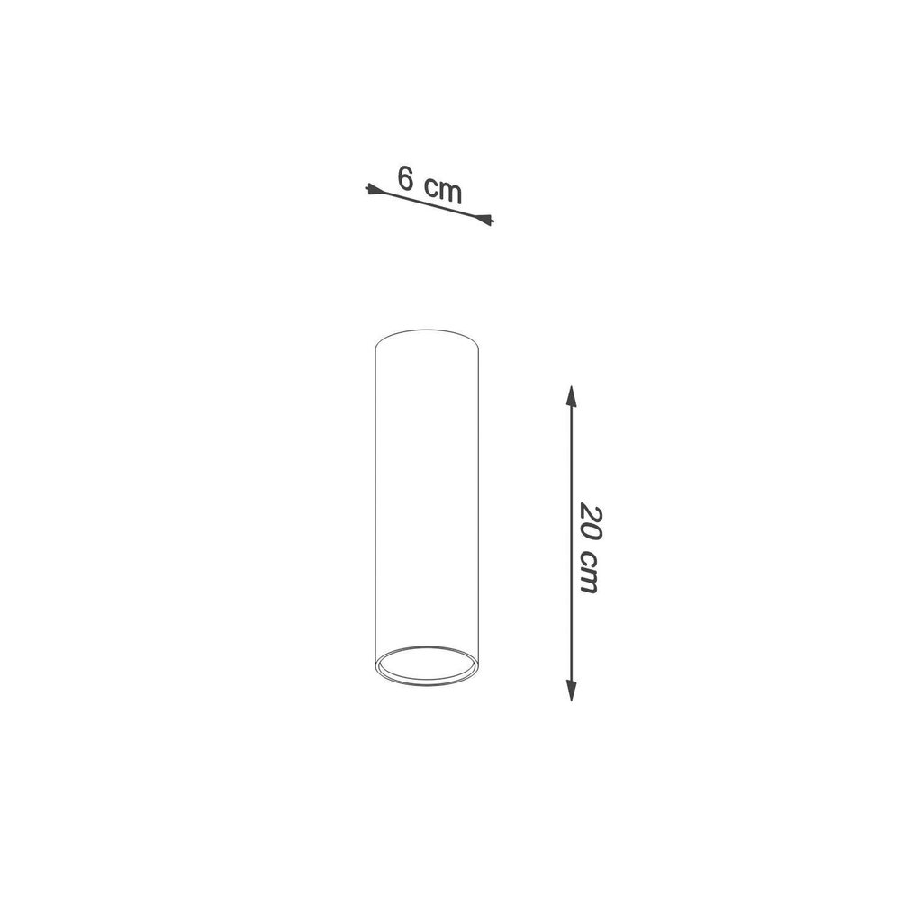 Sollux laevalgusti Lagos, must, 20 cm hind ja info | Laelambid | kaup24.ee