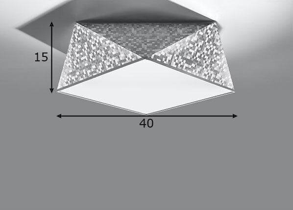 Sollux laevalgusti Hexa, hõbedane, 35 cm цена и информация | Laelambid | kaup24.ee