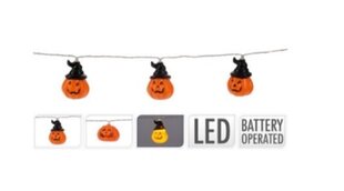 Halloweeni valguskett Pumpkin, 10LED hind ja info | Peokaunistused | kaup24.ee