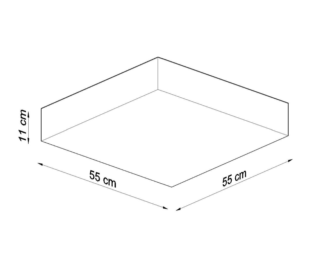 Sollux laevalgusti Horus, valge, 55 cm цена и информация | Laelambid | kaup24.ee