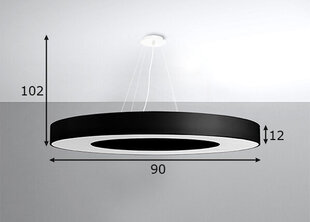 Светильник Sollux Saturno Slim 90 цена и информация | Потолочный светильник Home ESPRIT Белый Коричневый Деревянный Металл 25 W 40 x 40 x 70 cm | kaup24.ee