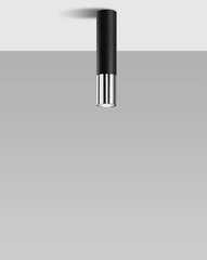 Потолочный светильник Sollux Loopez, черный серебристый цена и информация | Потолочные светильники | kaup24.ee