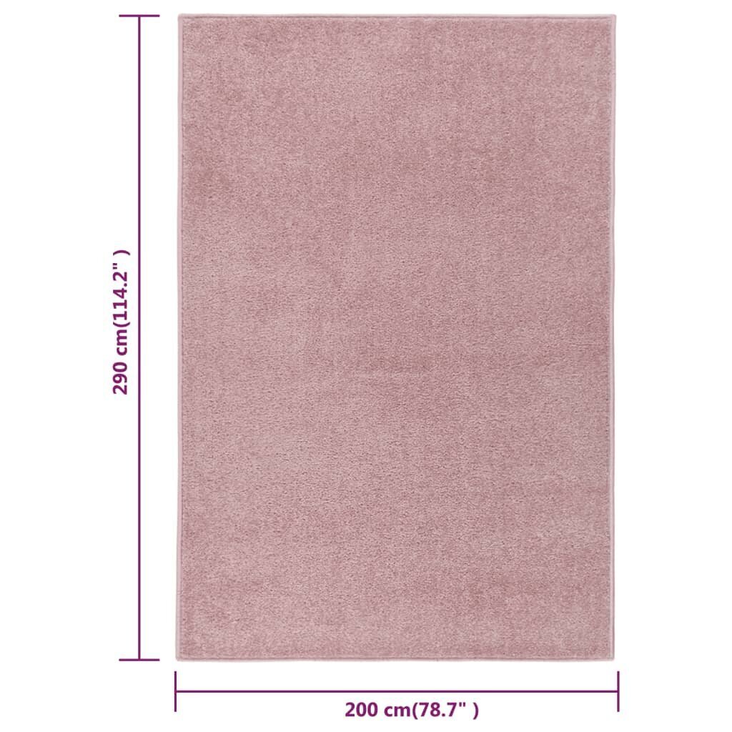 vidaXL vaip, lühike narmas, 200 x 290 cm, roosa hind ja info | Vaibad | kaup24.ee