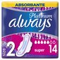 Hügieenisidemed Always Platinum Super, 14 tk hind ja info | Tampoonid, hügieenisidemed, menstruaalanumad | kaup24.ee