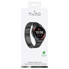 Käevõru Puro Metal, Galaxy Watch 4/Watch 4 classic, must hind ja info | Puro Mobiiltelefonid, foto-, videokaamerad | kaup24.ee