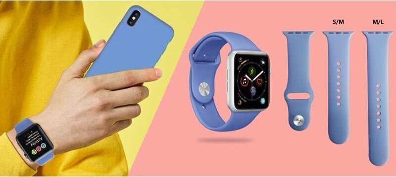 Nutikella rihm Puro Icon nutikellale Apple Watch Series 7/SE/6/5/4/3/2/1 hind ja info | Nutikellade ja nutivõrude tarvikud | kaup24.ee