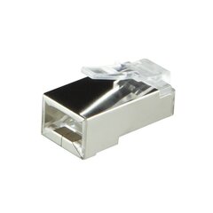 Разъемы LogiLink RJ45 CAT.6 100 шт. экранированные с крышкой, черный-MP0022 цена и информация | Адаптеры и USB-hub | kaup24.ee