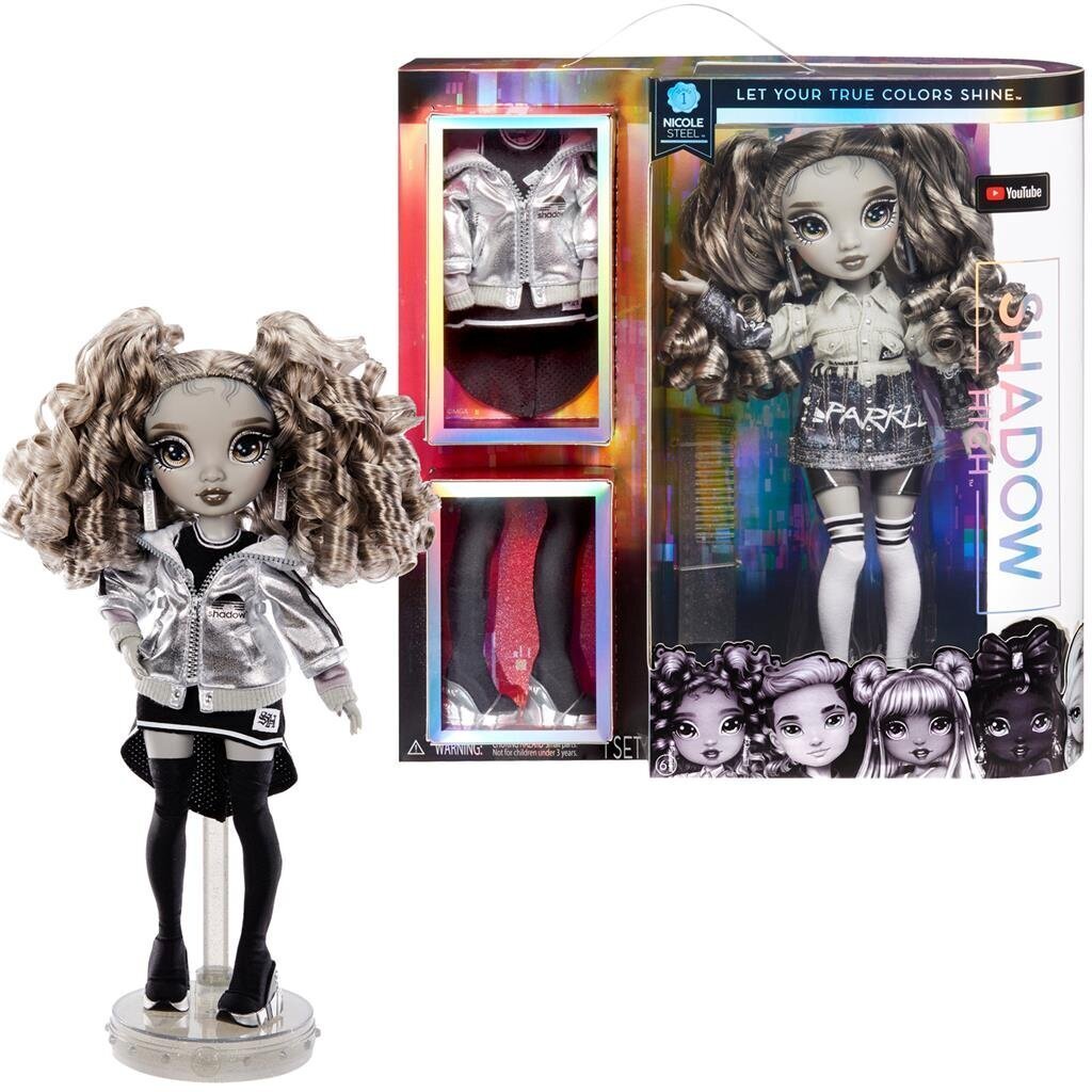 Nukk Shadow High - Nicole Steel - Series 1 (Rainbow High) hind ja info | Tüdrukute mänguasjad | kaup24.ee