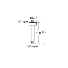 Dušipea hoidik Ideal Standard IdealRain 150 mm, B9446AA hind ja info | Segistid ja lisatarvikud | kaup24.ee