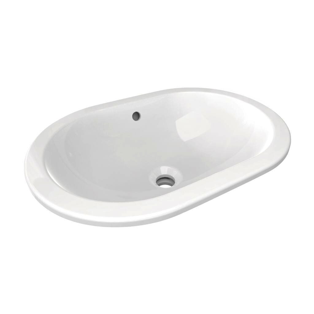 Keraamiline kraanikauss Ideal Standard Connect Oval, 55 x 38 cm, altpoolt paigaldatav, valge E504801 hind ja info | Kraanikausid, valamud | kaup24.ee