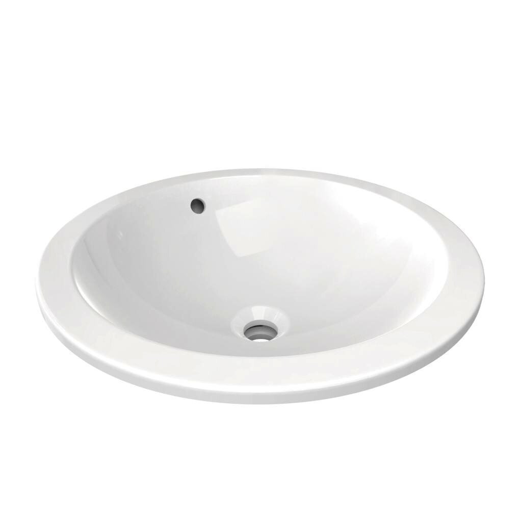 Keraamiline valamu Ideal Standard Connect Round, 48 cm, altpoolt paigaldatav, valge E505401 hind ja info | Kraanikausid, valamud | kaup24.ee