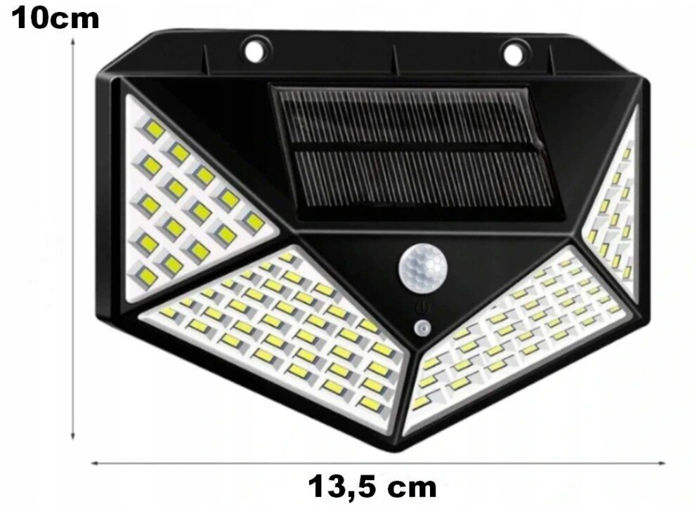 LED välisvalgusti päikesepatareiga (100 dioodi) hind ja info | Aia- ja õuevalgustid | kaup24.ee