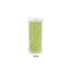 Klaasist ümmargused toruhelmed 12/0 RainBow® plasttorus 25 g, värv 2206 hind ja info | Ehete valmistamine, helmestamine | kaup24.ee