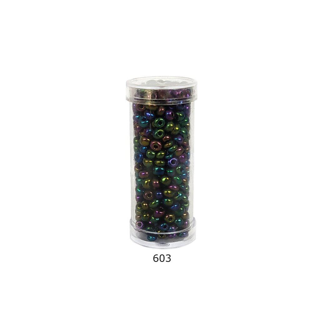 Klaasist ümmargused toruhelmed 6/0 RainBow® plasttorus 25 g, värv 603 hind ja info | Ehete valmistamine, helmestamine | kaup24.ee