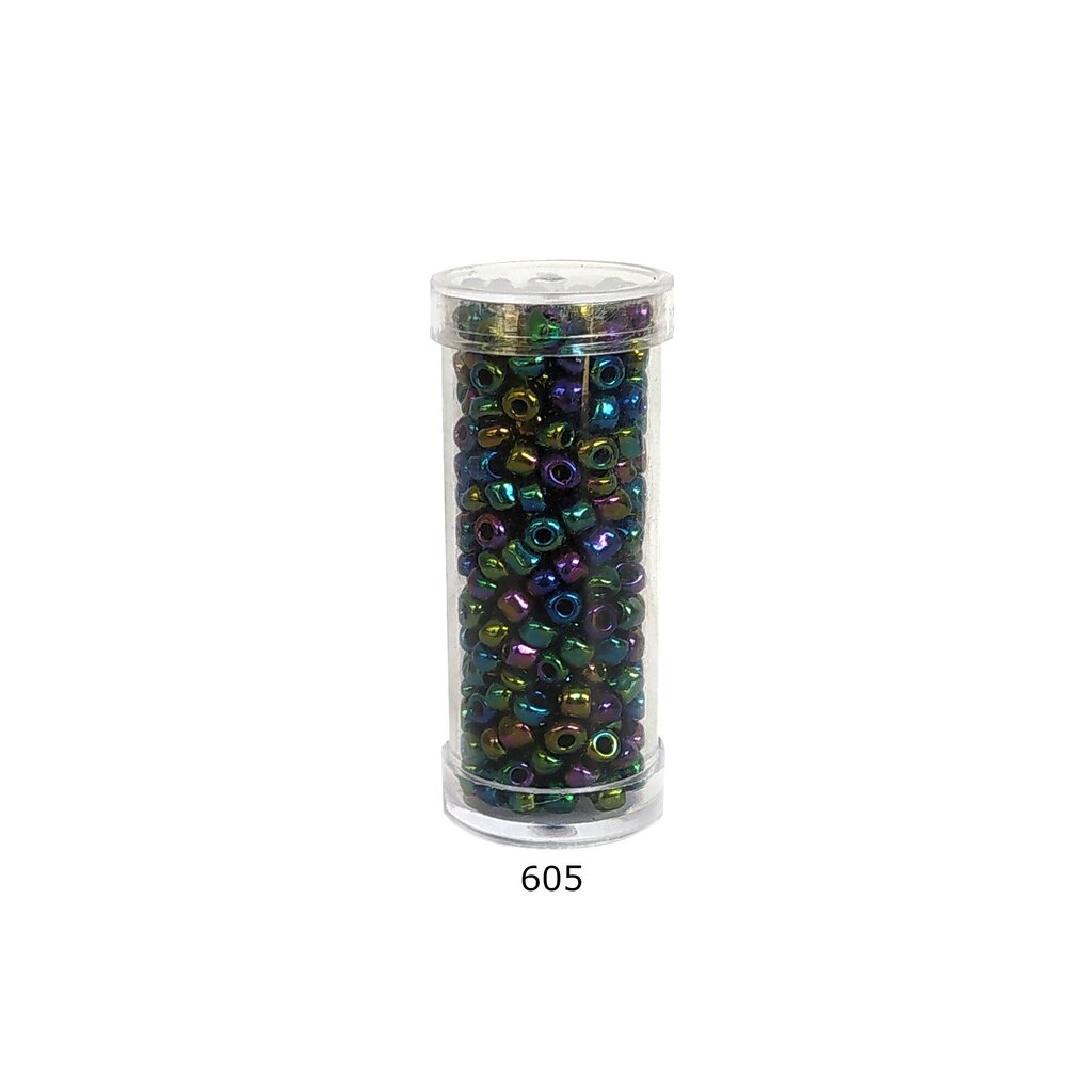 Klaasist ümmargused toruhelmed 6/0 RainBow® plasttorus 25 g, värv 605 hind ja info | Ehete valmistamine, helmestamine | kaup24.ee