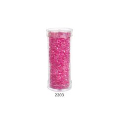 Klaasist ümmargused toruhelmed 6/0 RainBow® plasttorus 25 g, värv 2203 hind ja info | Ehete valmistamine, helmestamine | kaup24.ee