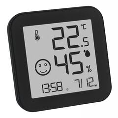 Digitaalne termohüdromeeter 30.5054, must цена и информация | Метеорологические станции, термометры | kaup24.ee