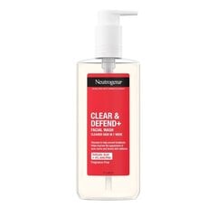 Гель для ежедневного умывания NEUTROGENA Clear & Defend+ Facial, 200 мл. цена и информация | Аппараты для ухода за лицом | kaup24.ee