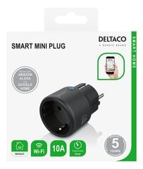 Штепсельная розетка Deltaco Smart Home SH-P01M-B цена и информация | Выключатели, розетки | kaup24.ee