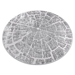 Современный круглый ковёр Mefe 6185, серый цена и информация | Ковры | kaup24.ee