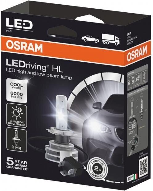 Autopirnid Osram Ledriving HL LED H4 hind ja info | Autopirnid | kaup24.ee